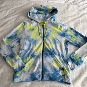 Aviator Nation Tie Dye Zip Up Hoodie Size Medium